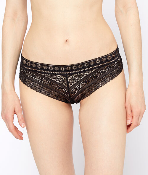 Hipster en dentelle graphique noir.