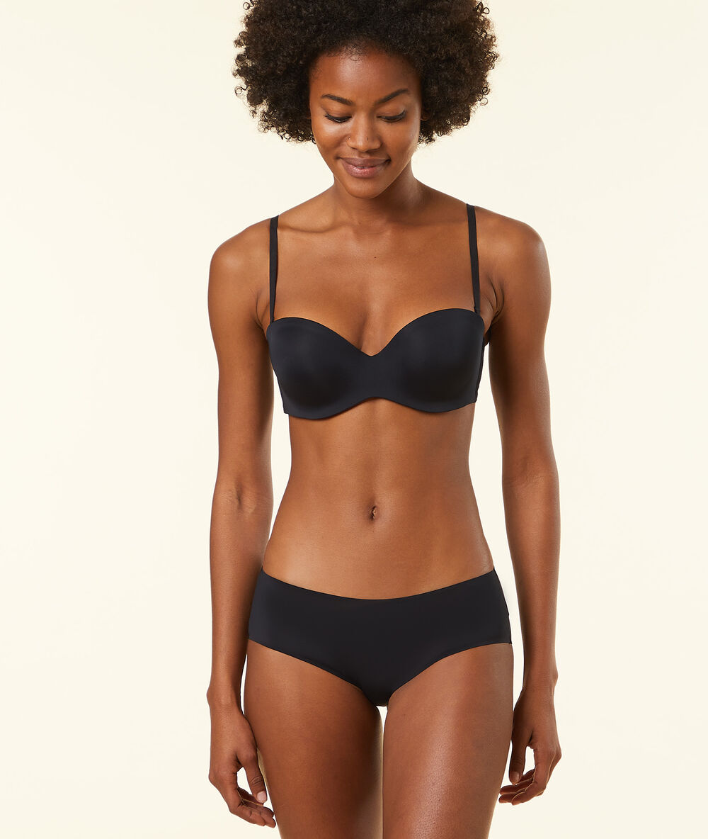 Shorty en microfibre noir.