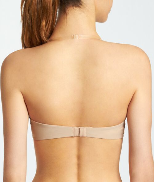 Schouderbandjes om rond de hals te knopen transparent.