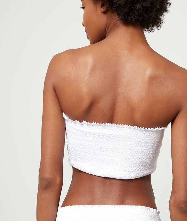 Haut de maillot de bain bandeau large, brodé Haut de maillot de bain bandeau large, brodé;${refinementColor}