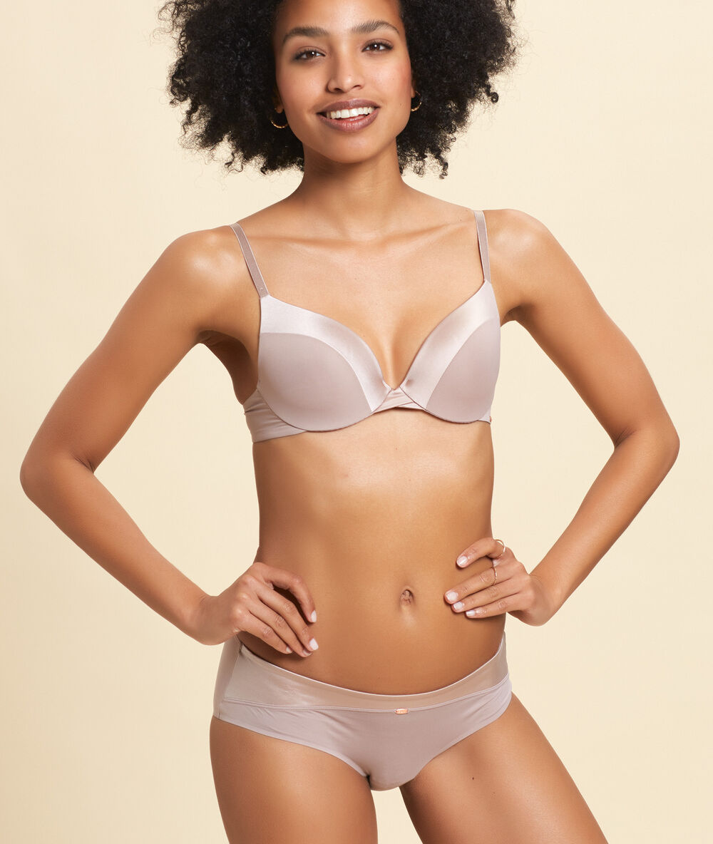 Shorty microvezel taupe.