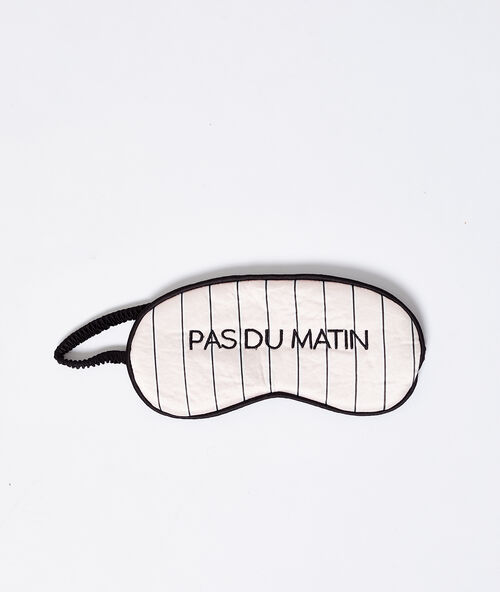Masque de nuit "pas du matin" rose.
