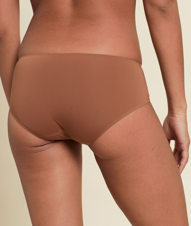 Shorty en microfibre bronze.