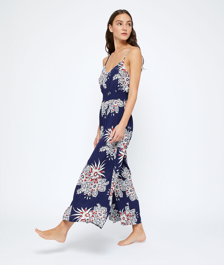 Jumpsuit met print marine.