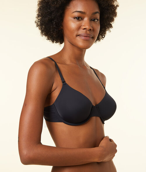Soutien-gorge corbeille, bonnets b et c noir.