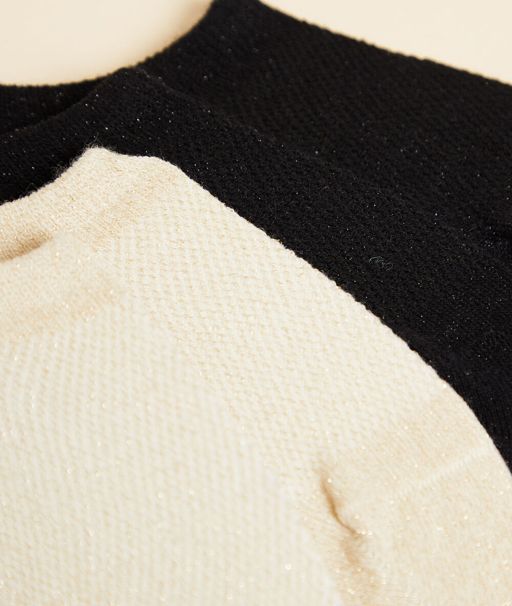 Lot de 2 paires de socquettes essentielles noir.