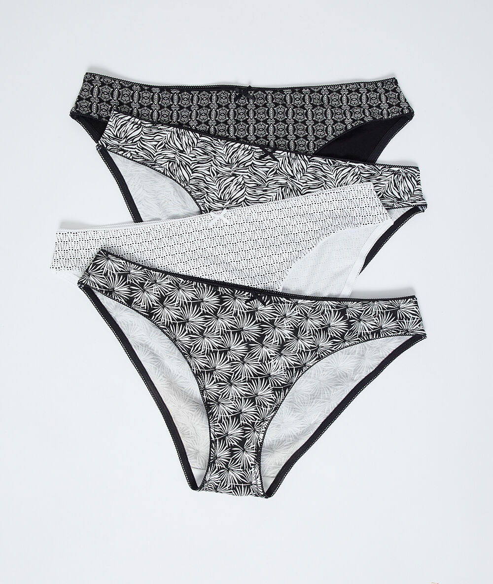 Lot de 4 culottes noir.