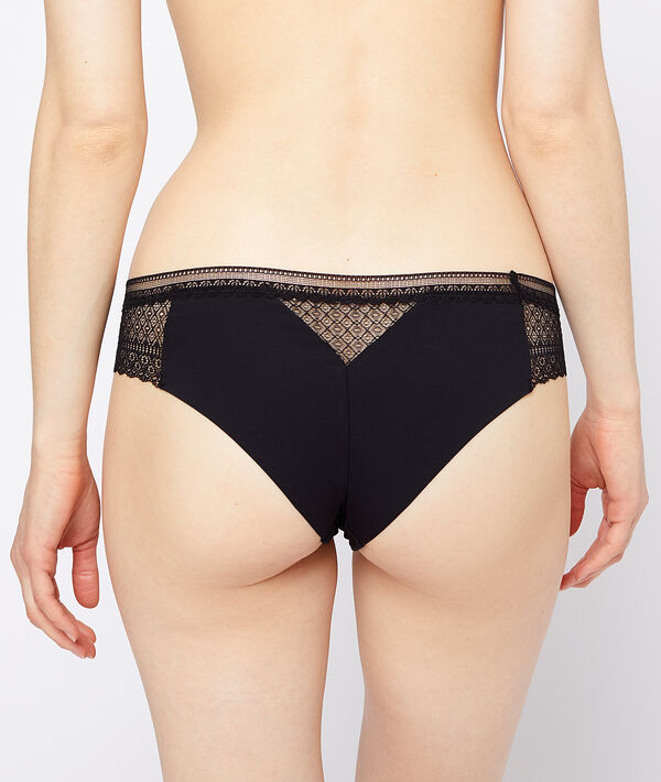 Hipster en microfibre et dentelle Hipster en microfibre et dentelle;${refinementColor}