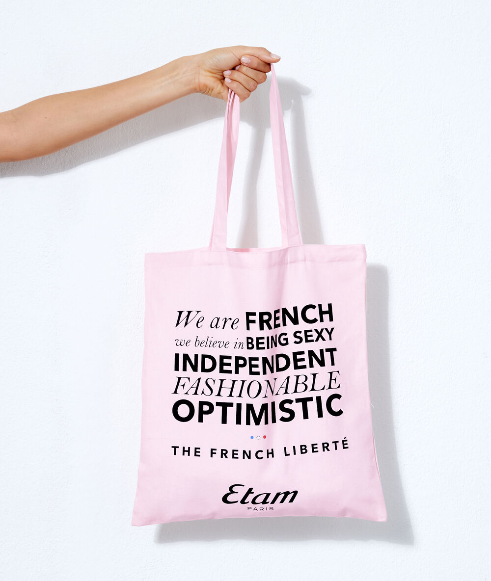 Tote bag rose clair.