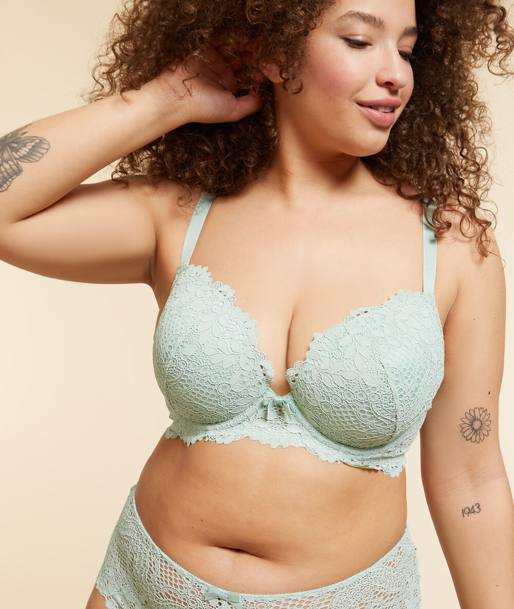 Soutien-gorge n°5 - ampliforme arrondi vert nil.