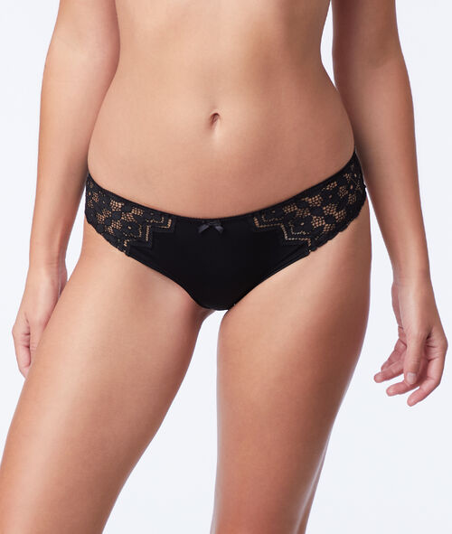 Cheeky dentelle et microfibre Cheeky dentelle et microfibre