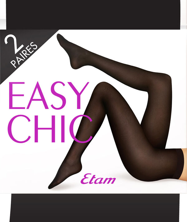 2 collants semi-opaque ceinture ajustable - 60D 2 collants semi-opaque ceinture ajustable - 60D;${refinementColor}