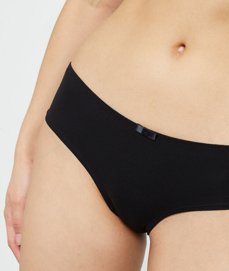 Shorty microfibre et dentelle noir.