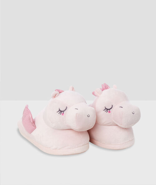 3d drakenslippers roze.