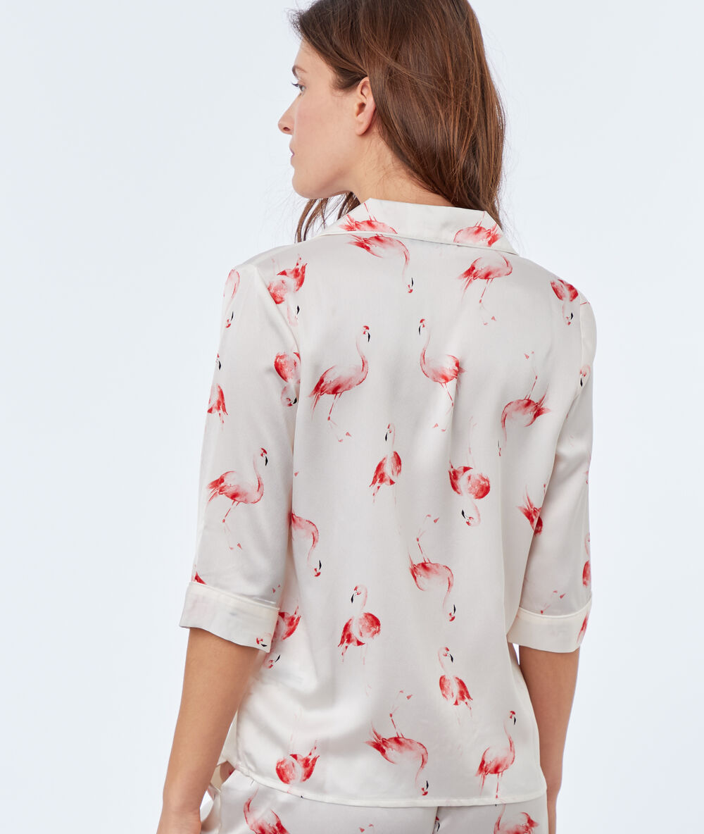 Pyjama shirt ecru.