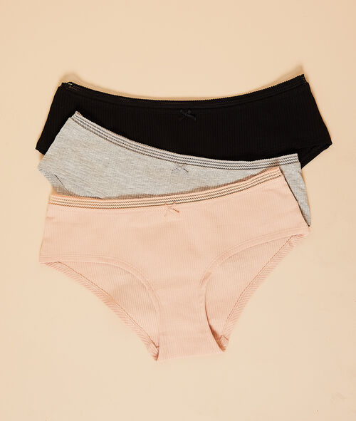 Pack de 3 shortys côtelés en coton Pack de 3 shortys côtelés en coton