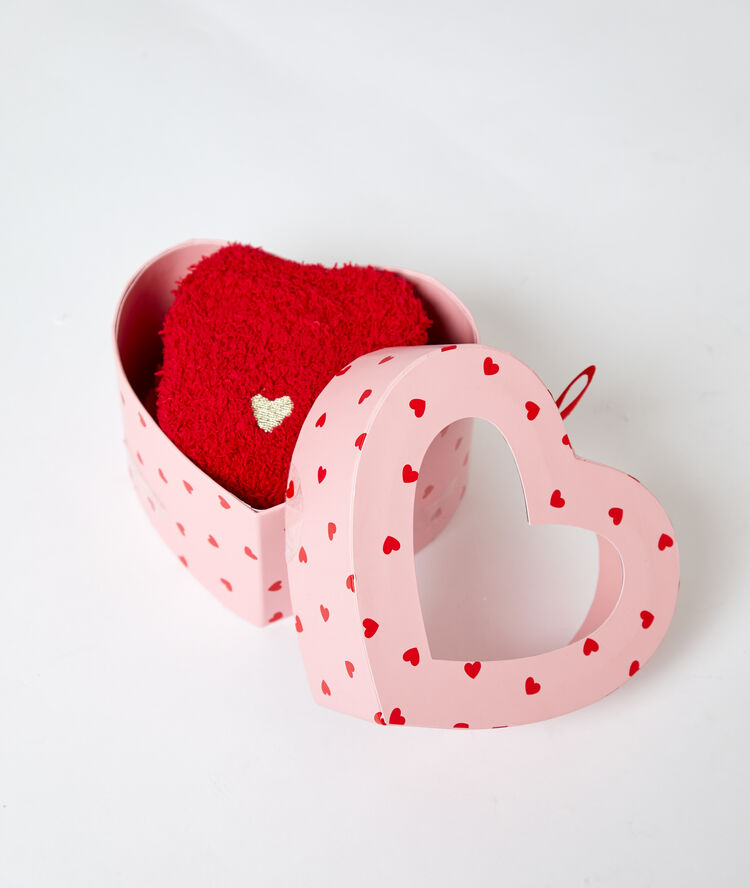 Homewear sokken rood.