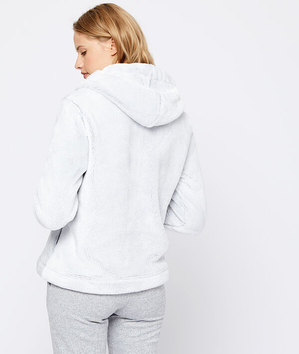 Veste fausse fourrure à capuche Veste fausse fourrure à capuche;${refinementColor}