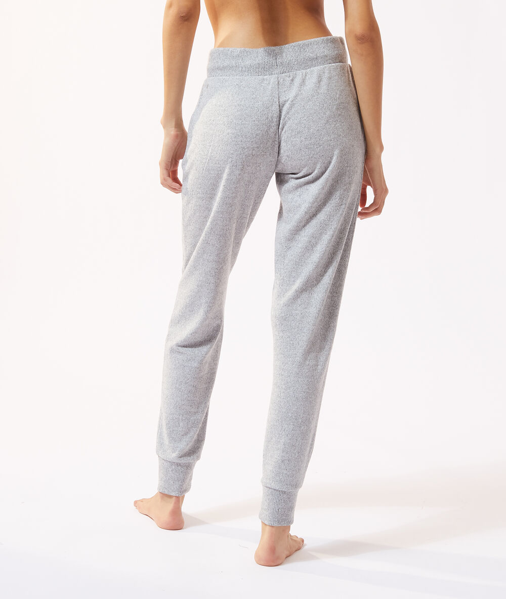 Pantalon loungewear à lacet gris.