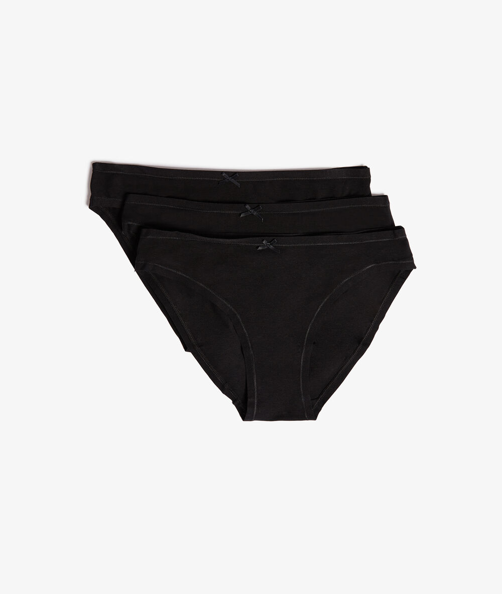 Lot de 3 culottes noir.
