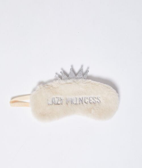 Fluffy slaapmasker 'lazy princess' roze.