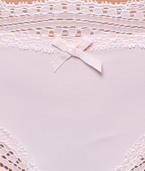 Hipster bords dentelle graphique rose poudre.