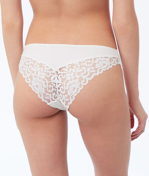 Slip microvezel en kant ecru.