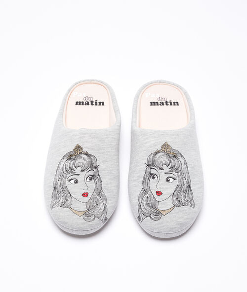 Mules "pas du matin" gris.