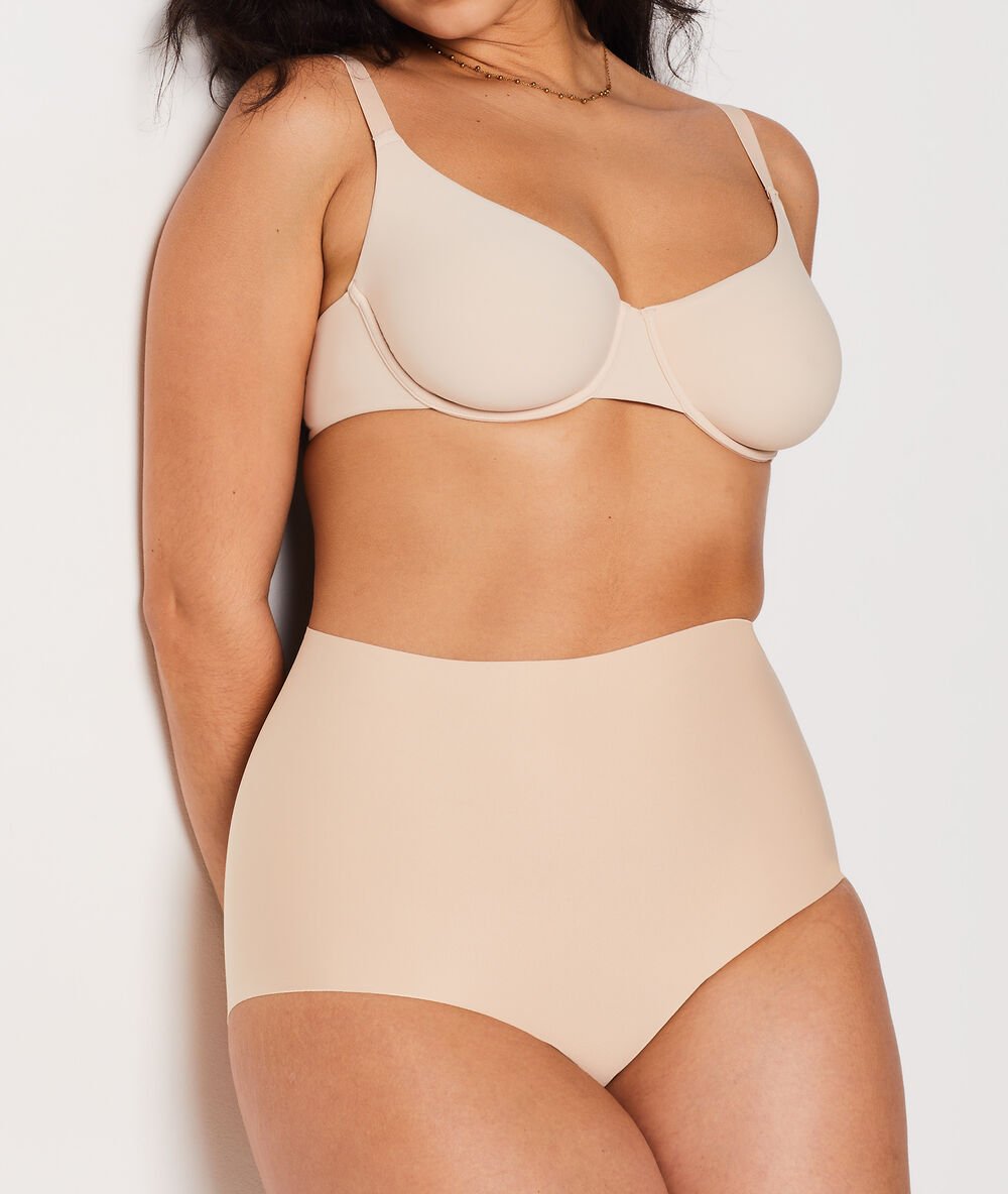 Culotte taille haute - maintien fort beige.