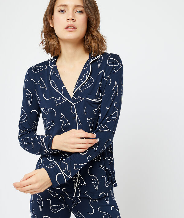 Blouse met kattenprint Blouse met kattenprint;${refinementColor}