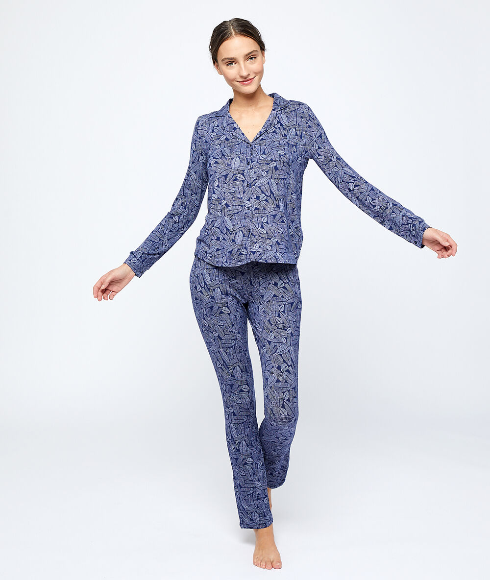 Pantalon imprimé marine.