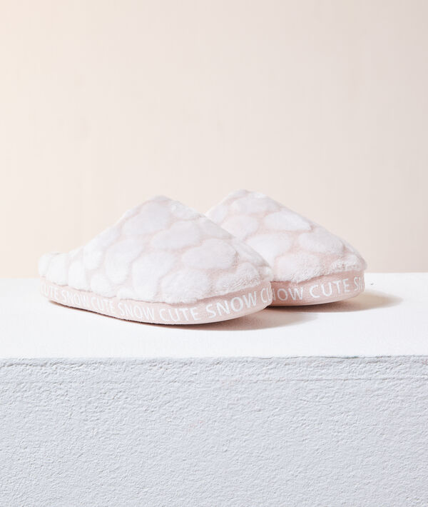 Slippers met hartjesmotief 'snow cute' Slippers met hartjesmotief 'snow cute';${refinementColor}