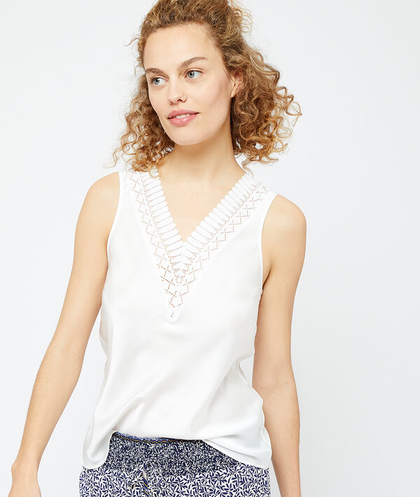 Débardeur avec dentelle Débardeur avec dentelle;${refinementColor}