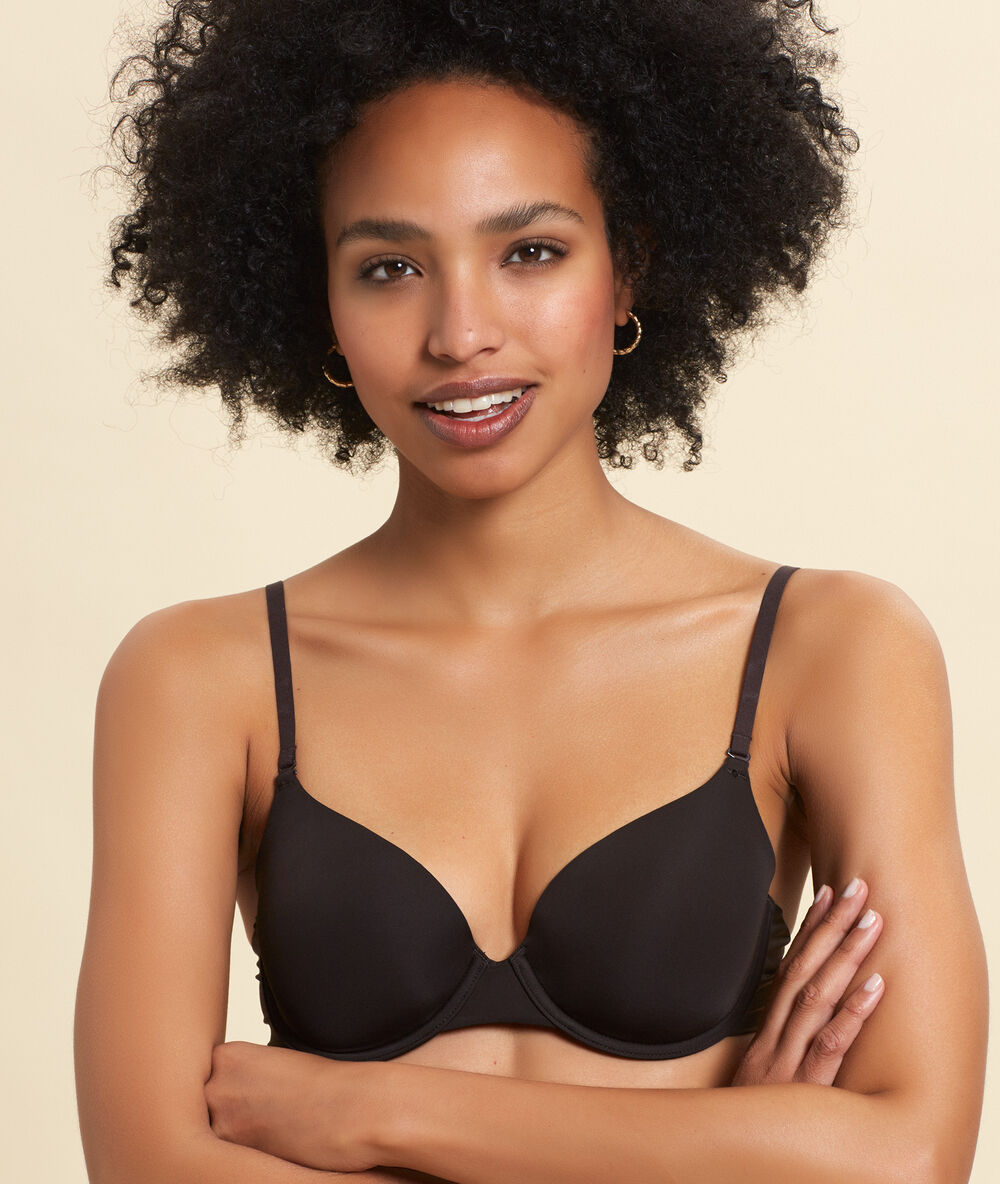Soutien-gorge n°5 - coques fines microfibre marron fonce.