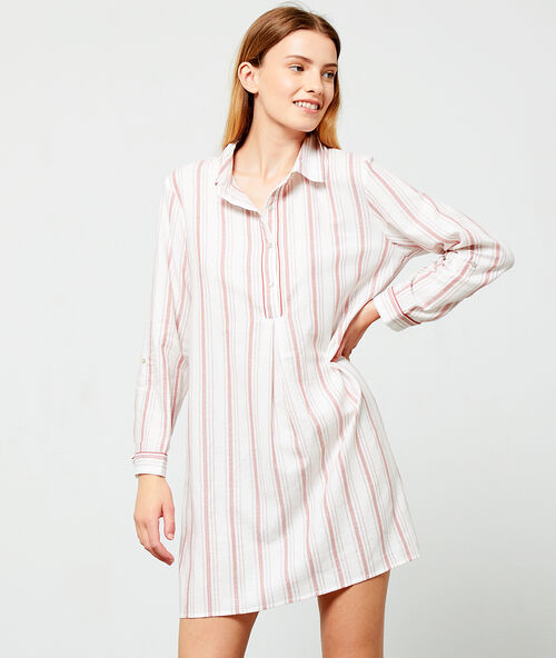 Liquette ray&eacute;e rouge.