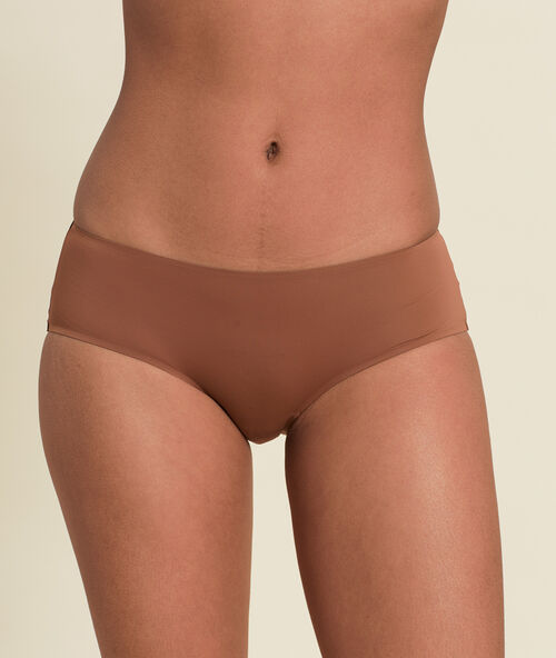 Shorty en microfibre bronze.