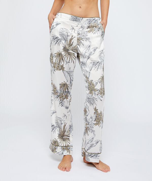 Pantalon imprimé satiné Pantalon imprimé satiné;${refinementColor}