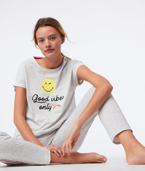 T-shirt ‘good vibes only’ T-shirt ‘good vibes only’;${refinementColor}