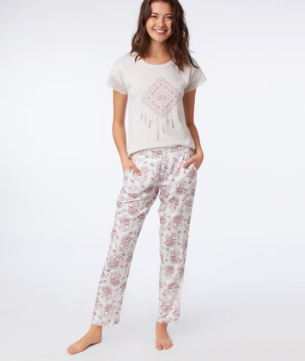 T-shirt imprimé attrape rêve T-shirt imprimé attrape rêve;${refinementColor}