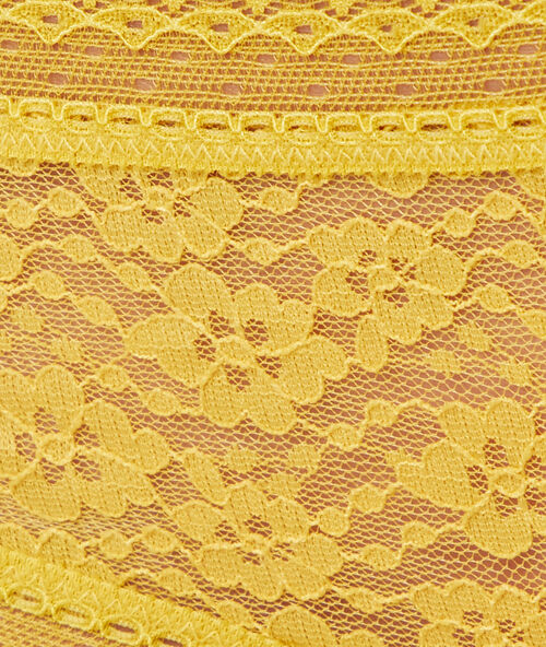 Tanga en dentelle anis.