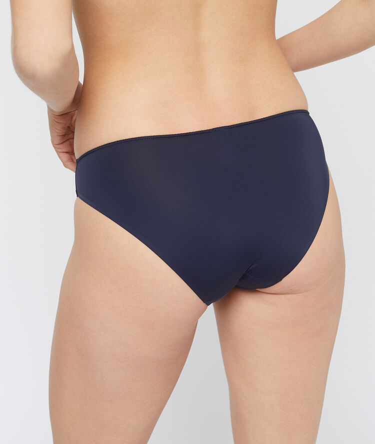 Culotte en microfibre irisée marine.