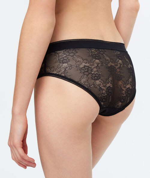 Shorty bi-matière noir.