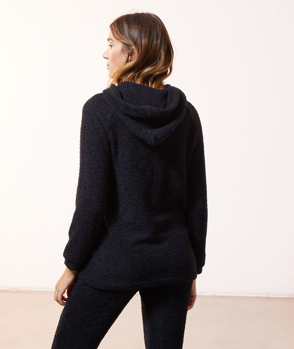 Teddy sweatshirt zwart.