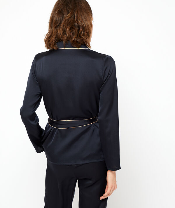 Gesatineerd pyjamavest Gesatineerd pyjamavest;${refinementColor}