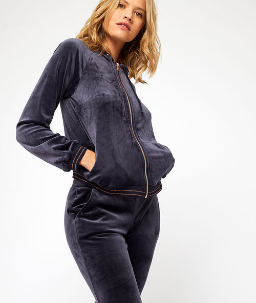 Veste en velours "more sundays" bleu.