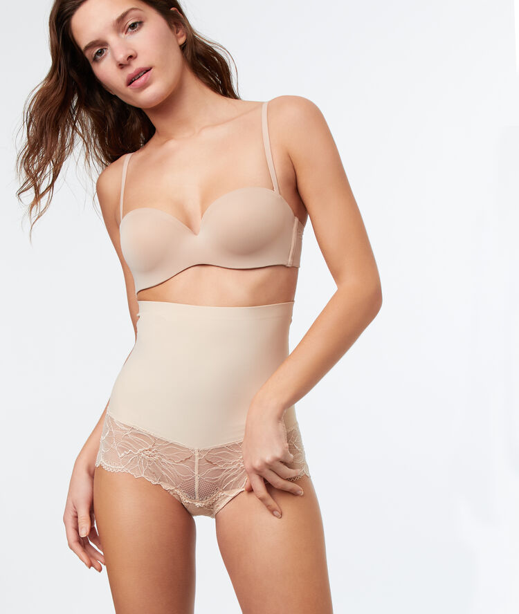 Broekje hoge taille - niveau 3: geremodelleerd silhouet nude.
