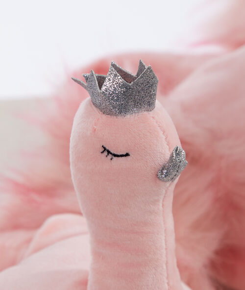 Mules 3d autruche rose.