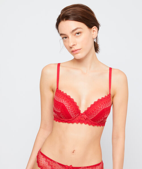 Soutien-gorge n&deg;1 - push-up brique.