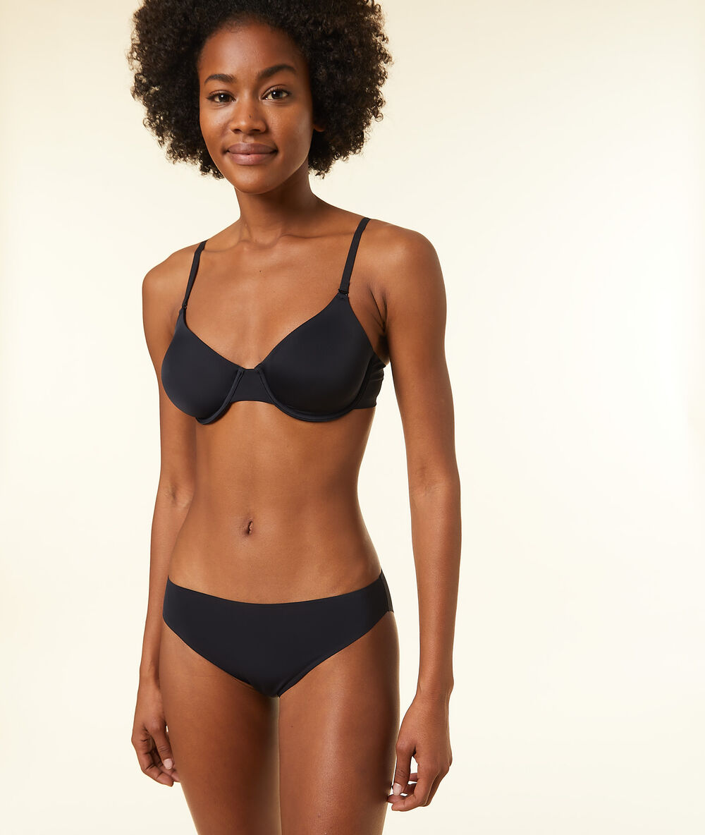 Soutien-gorge corbeille, bonnets b et c noir.