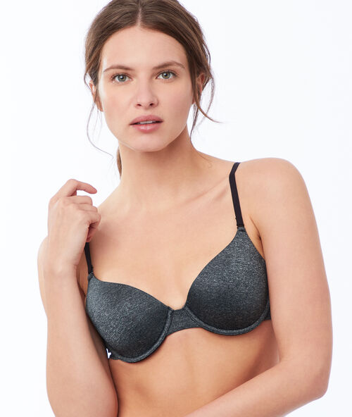 Soutien-gorge n&deg;5 - coques fines anthracite.